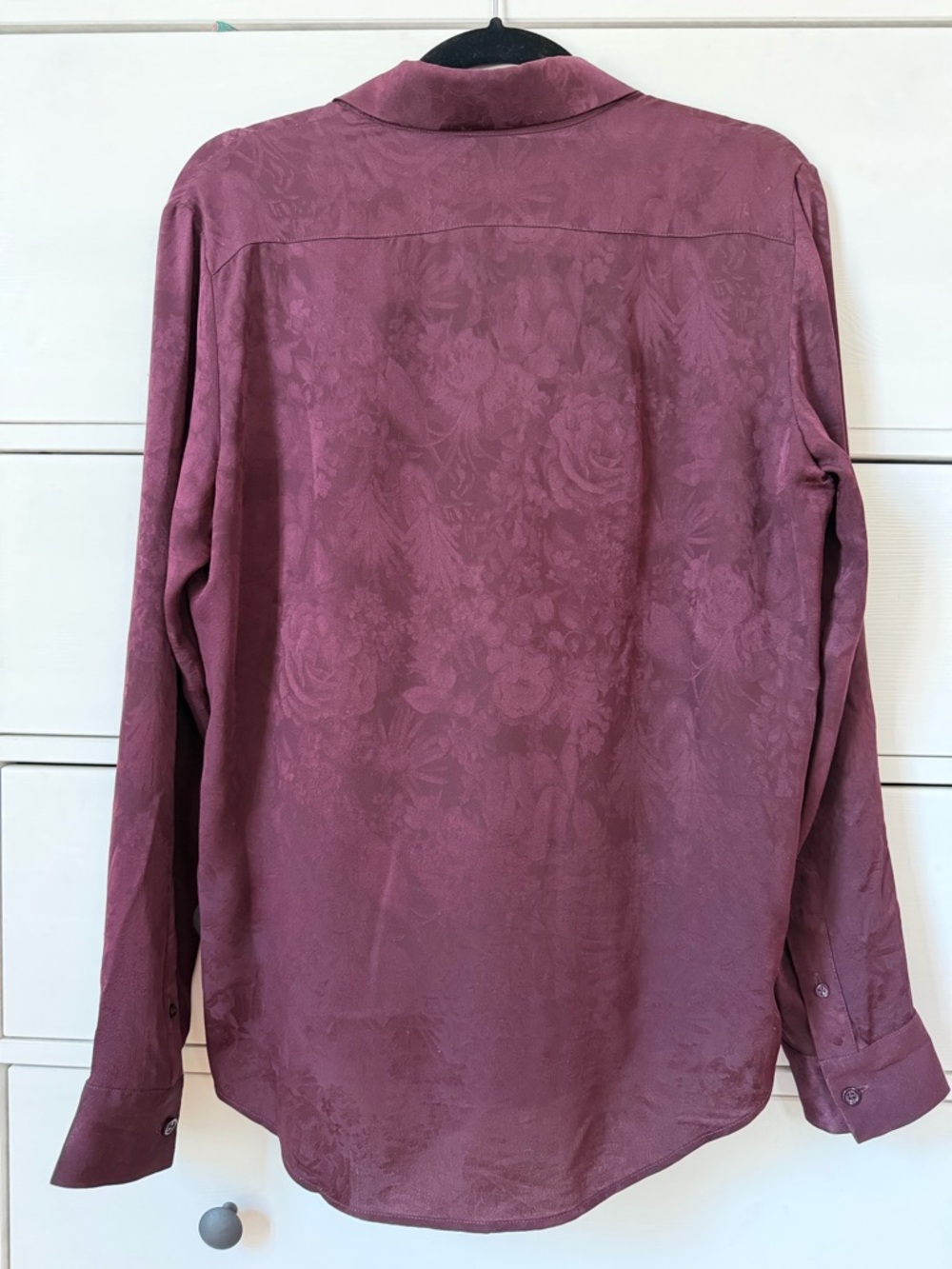The Row Floral Purple Silk Button Down Blouse Size 6 - Picture 7 of 7